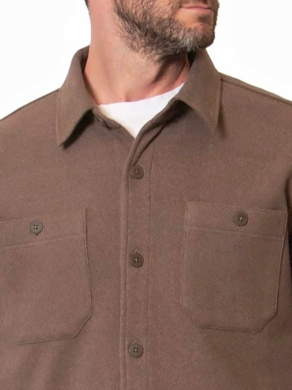 Billabong Men's Knit Shirt Jacket Brown XXL